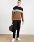 <P>Ls Colour Block Textured Crew Neck Jumper</P>